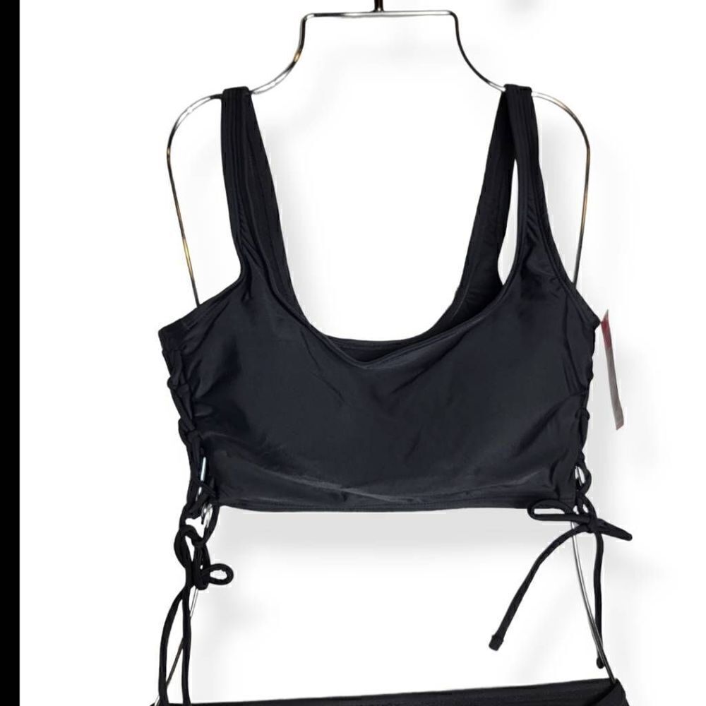 Xhilaration Black Bikini Top XS Juniors Lace Up